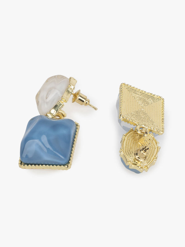 Color Block Drop Earrings