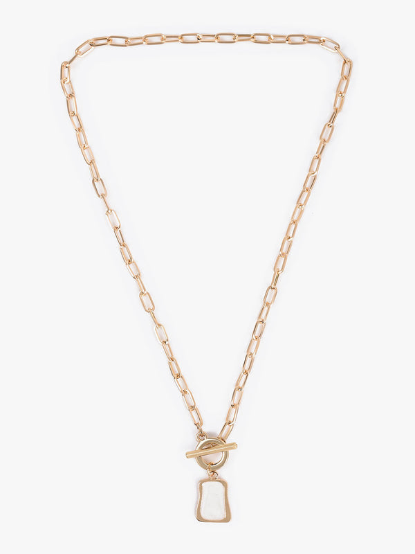 Mop Pendant Chain Necklace