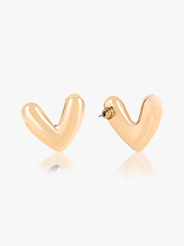 Chique Heart Studd Earrings