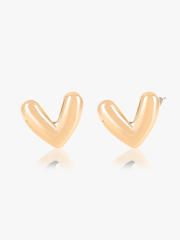 Chique Heart Studd Earrings