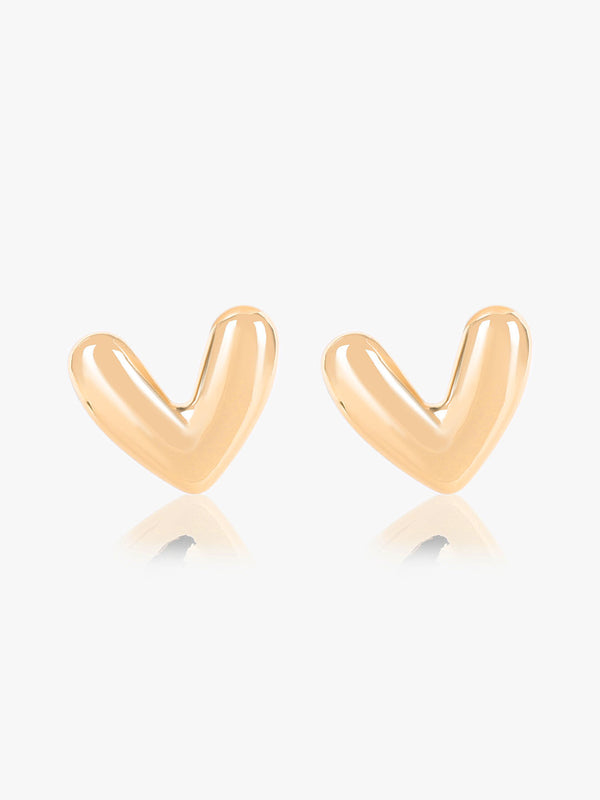 Chique Heart Studd Earrings