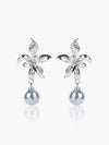 Pearl Drop Floral Earrings