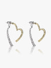 Two Tone Heart Earrings