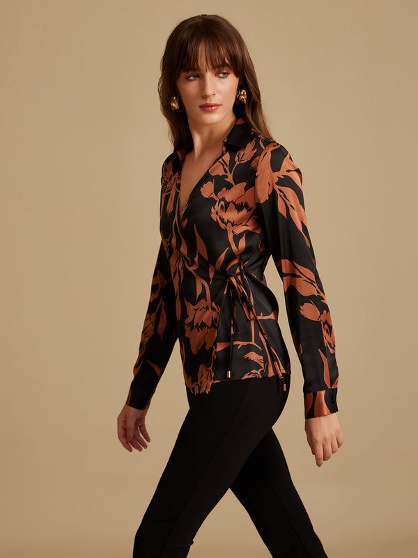 Molly Black Printed Blouse