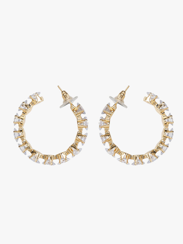 Rhinestone Hoop Earrings