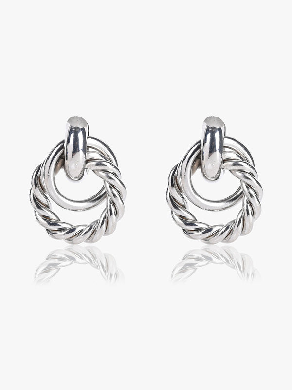 Twisted Round Studd Earrings