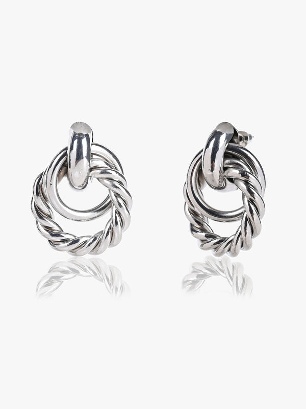 Twisted Round Studd Earrings