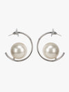 Half Moon Pearl Earrings