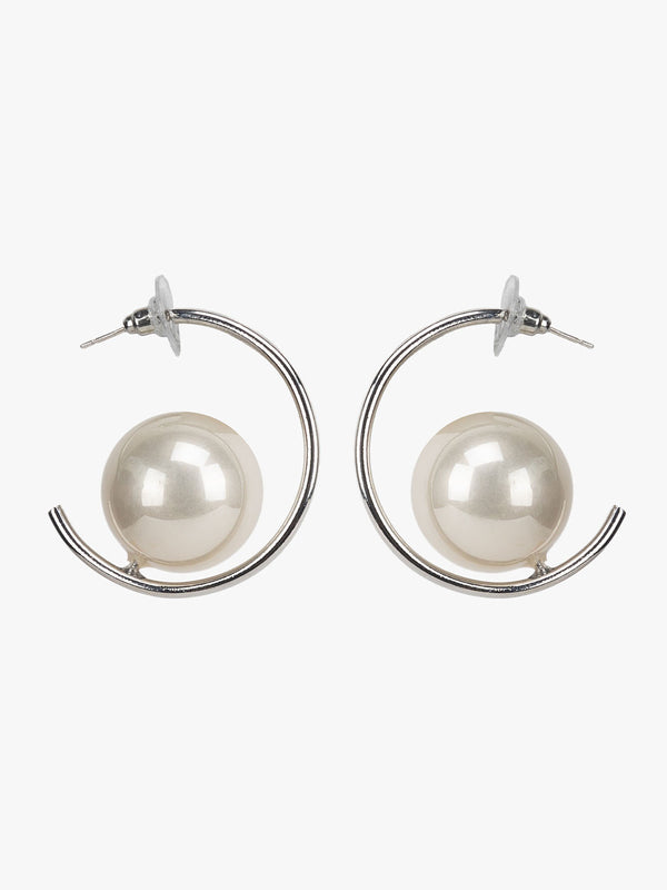 Half Moon Pearl Earrings