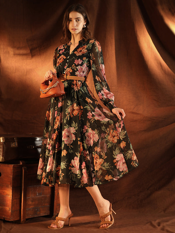 Harmony Midi Dress With Belt