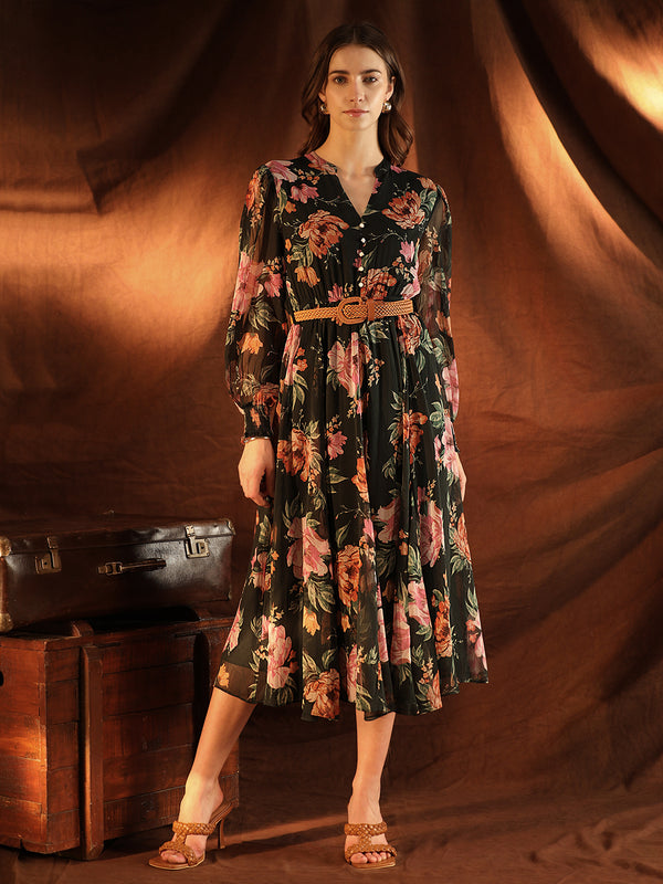 Harmony Midi Dress With Belt