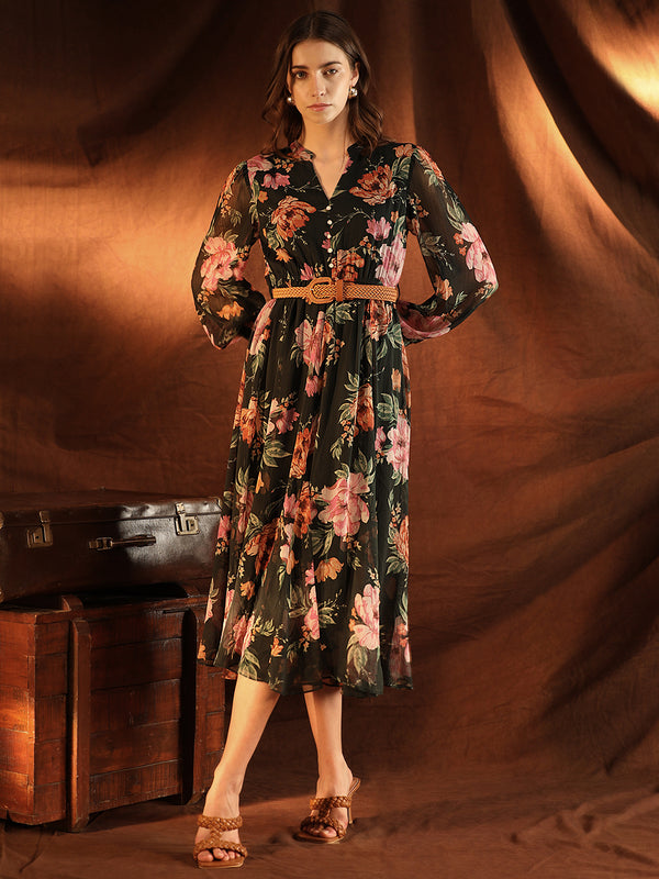 Harmony Midi Dress With Belt