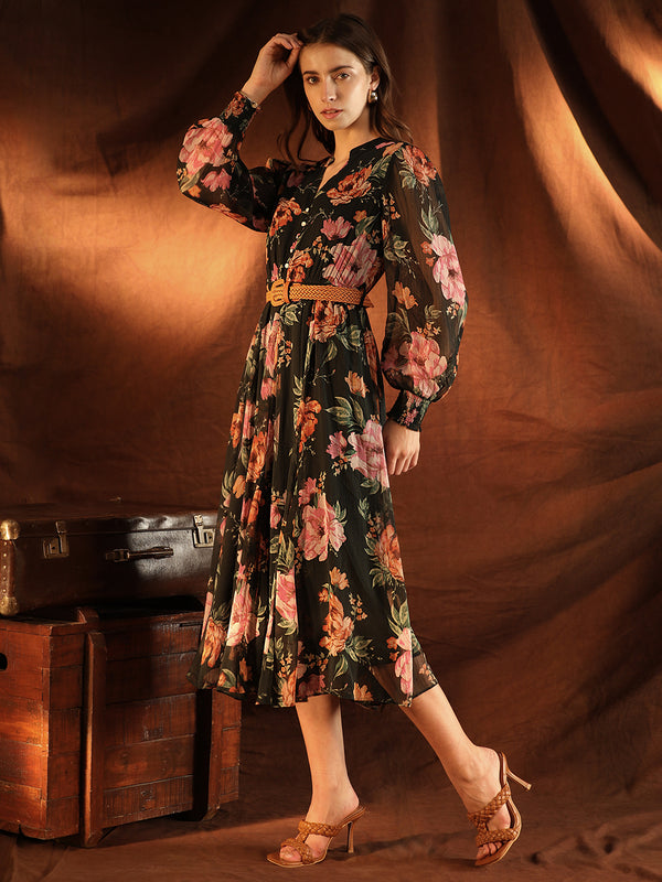 Harmony Midi Dress With Belt