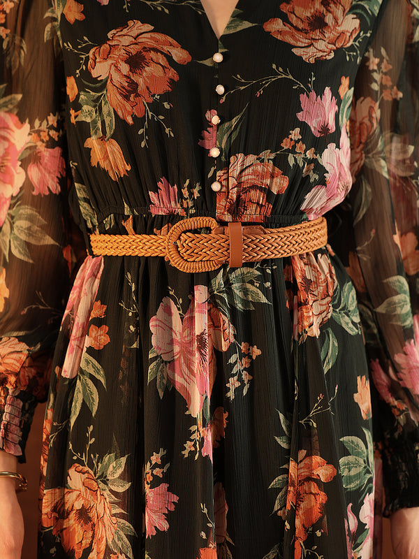 Harmony Midi Dress With Belt