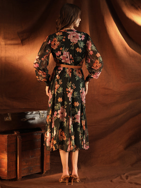 Harmony Midi Dress With Belt