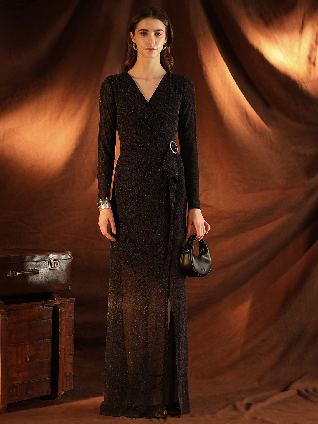 kazo black maxi dress Julie Noddle Strap Maxi Dress KAZO