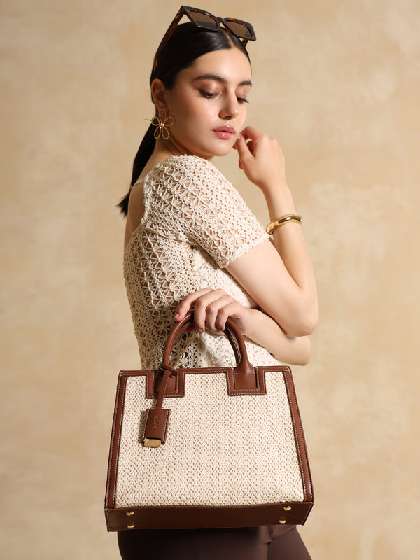 Kazo Raffia Satchel