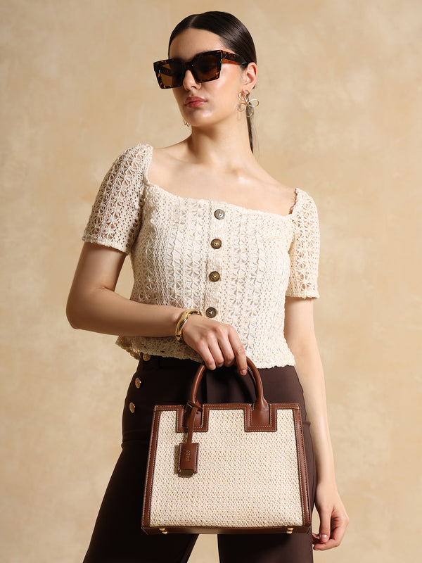Kazo Raffia Satchel