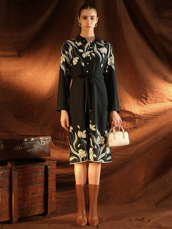 Philipa Midi Dress With Belt