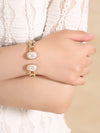 Elegant Single-Stone Bangle Bracelet