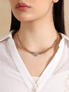 Glamorous Heart-Embellished Chain Necklace