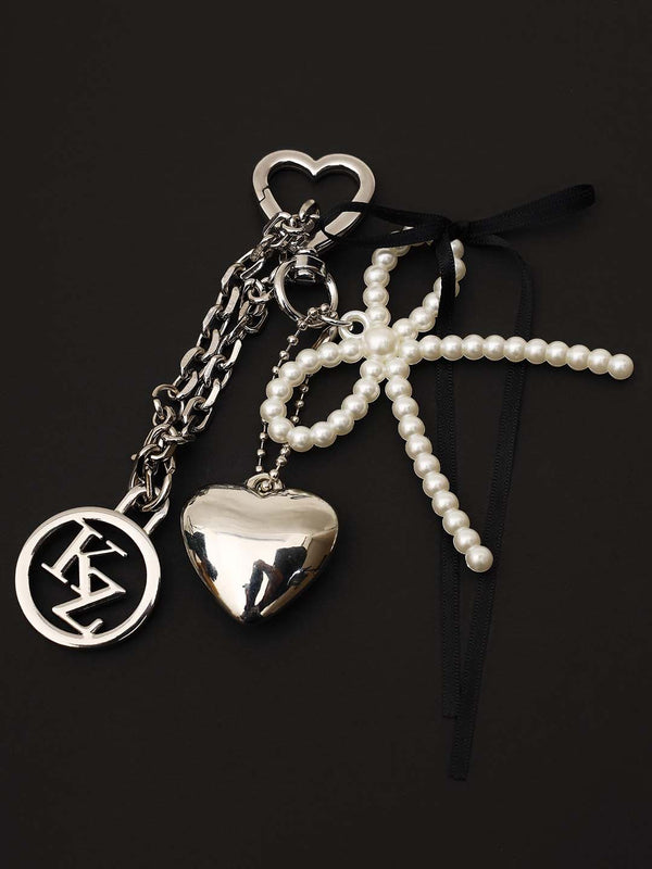 Silver Tie Bag Charm