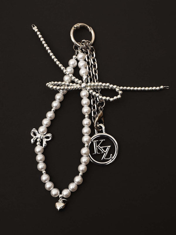 Bow Beaded Bag Charm