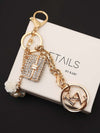 Rhinestone-Studded Bag Charm
