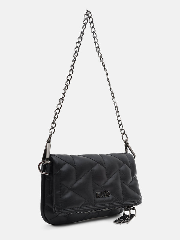 Kazo Salient Black Sling Bag