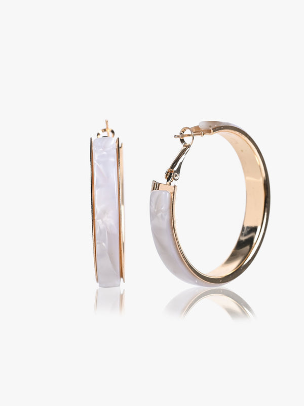 Marbel Textured Hoop Earrings