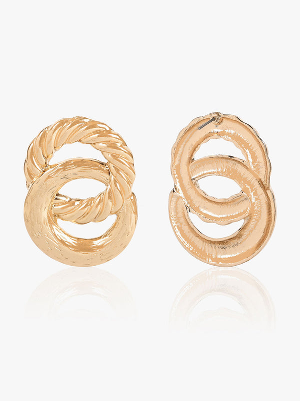 Crossed Circular Earrings