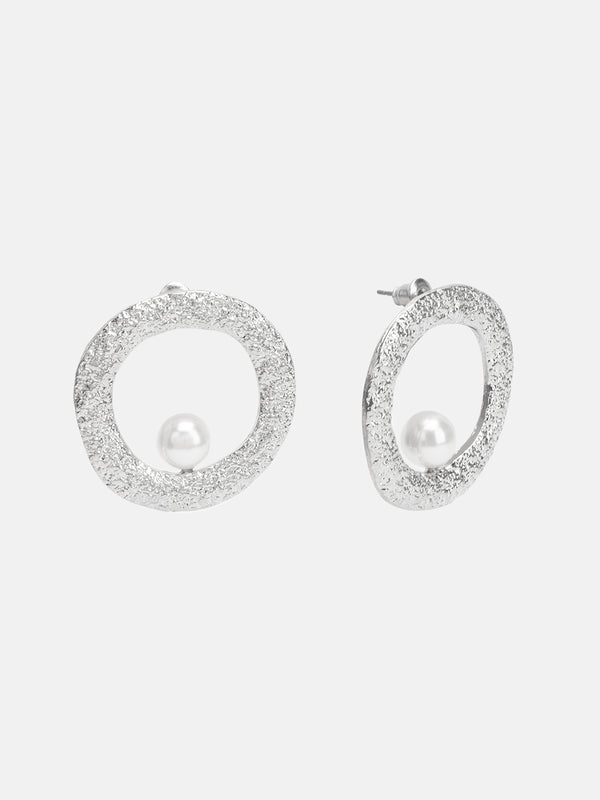 Pearl-Beaded Drop Earrings