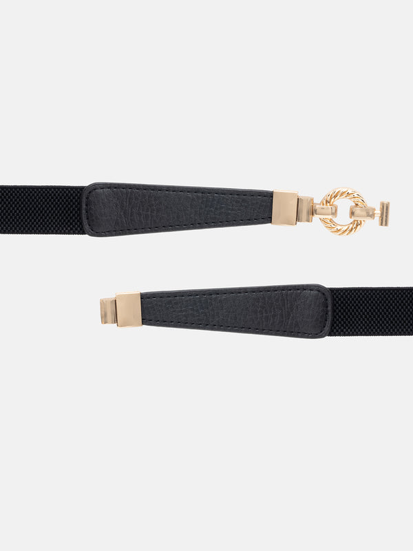 Wide Waist Belt With Buckle
