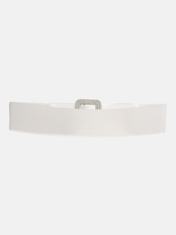 Broad Embellished Stretch Belt