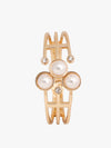 Golden Opulence With Pearls Bracelet