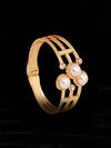 Golden Opulence With Pearls Bracelet