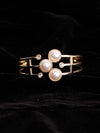 Golden Opulence With Pearls Bracelet