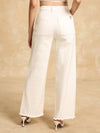 Wide Leg Jeans With Rivet Detail