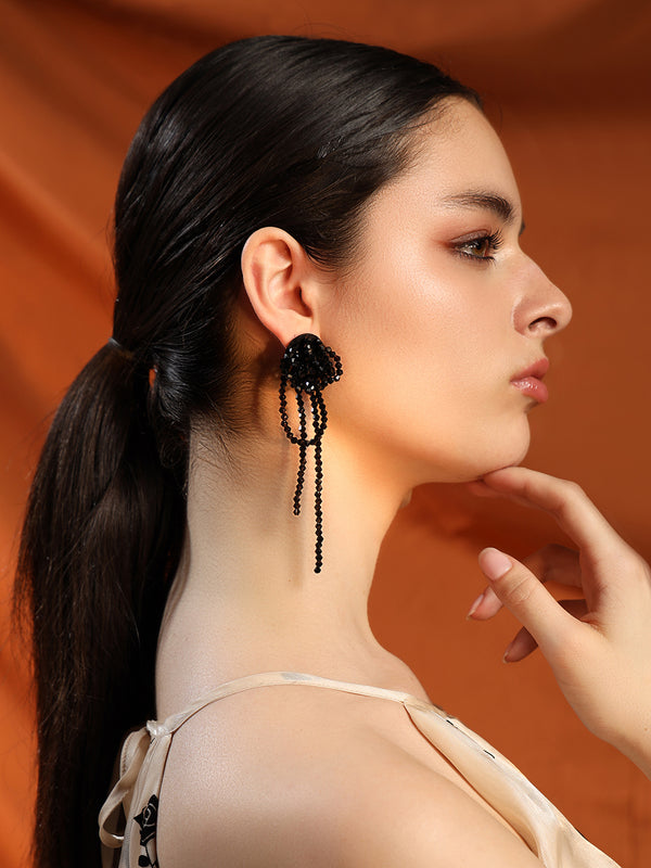 Midnight Bloom Drop Earrings