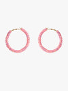 Soft Pink Sparkle Hoops