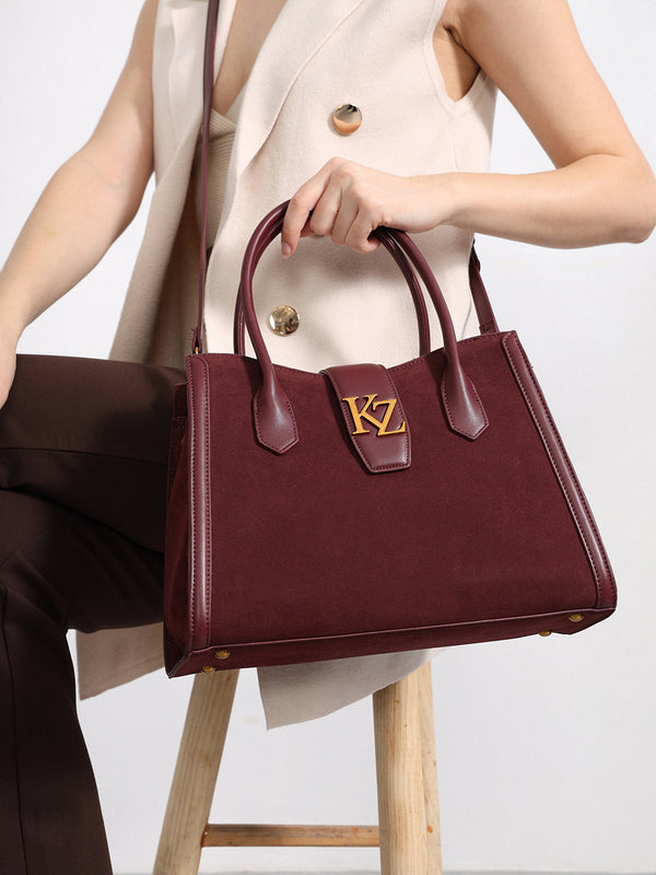 Kazo Aurelian Suede Top Handle Bag