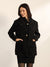 Sepia Jacket With Removable Scarf