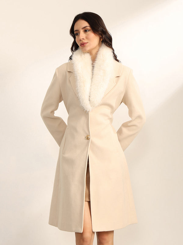 Glamour Overcoat With Removable Fur