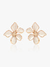 White Orchid Flower Earrings