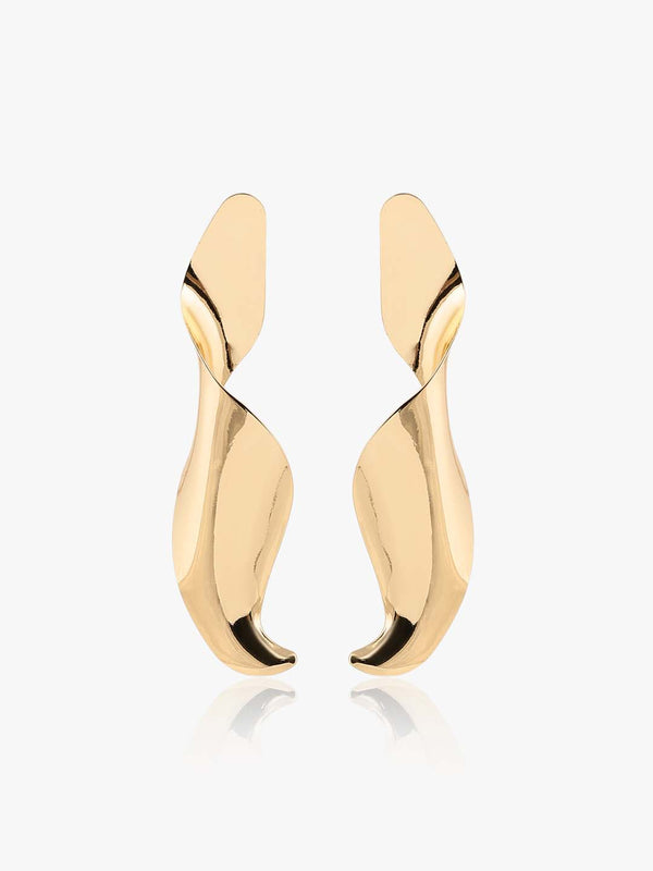 Kazo Fluid Wave Statement Earrings