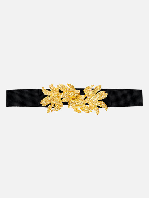 Statement Buckle Broad Elasticated Belt