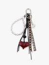 Mrika Pearl Chain And Heart Bag Charm