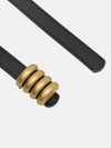 Ornate Metal Buckle Thin Belt