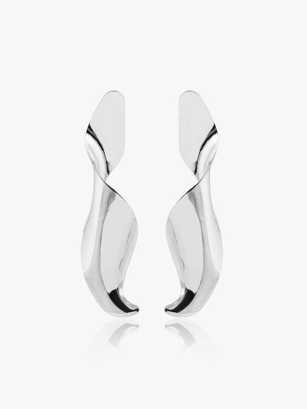 Kazo Fluid Wave Statement Earrings