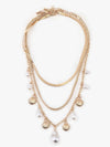 Kazo Aurielle Pearl Charm Necklace Set